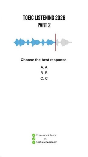 TOEIC listening part2 video #23 #toeic #toeiclistenign #toeic600 #shorts