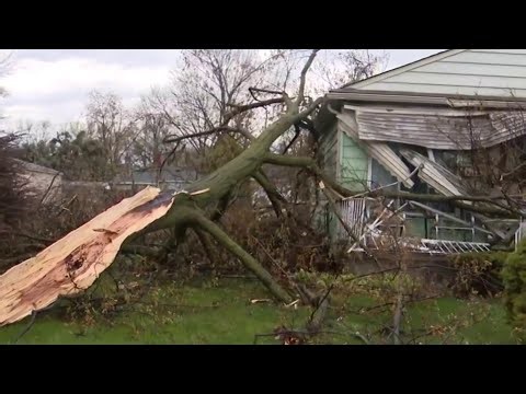 A look at damage, debris in Ann Arbor, Lincoln Park after overnight storms