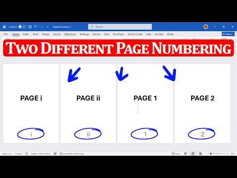 How to Insert Two Different Page Numbering Formats in MS Word?
