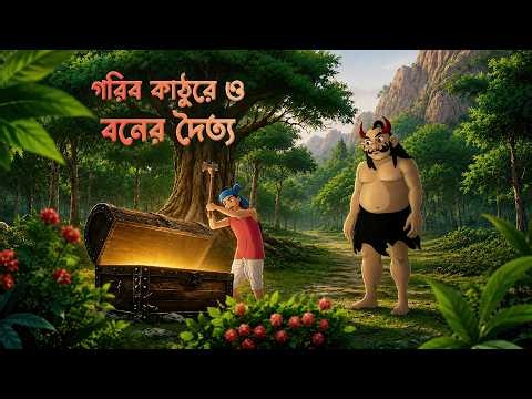 গরিব কাঠুরে ও বনের দৈত্য | Bengali Fairy Tales Cartoon | Rupkothar Bangla Golpo | Story Bird