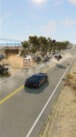 Realistic Highway Car Crashes #133