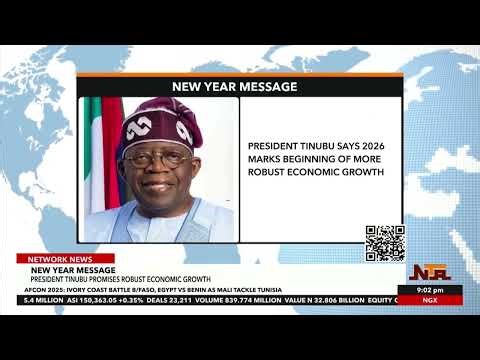 President Bola Tinubu Welcomes Nigerians to 2026 with Hope and Confidence