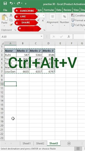 Transpose Vertical to Horizontal and Horizontal to Vertical in Excel Shorts