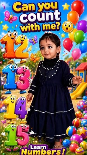 “Learn Counting 12 to 15 | Fun Kids Animation | Nursery Learning Video 🎈”