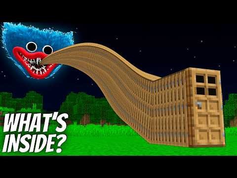 I found a LONGEST DOOR to the HUGGY WUGGY HEAD in Minecraft !