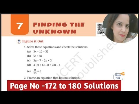 Finding The Unknown Class -7 Maths Ganita Prakash Chapter 7 | Page No - 172 to 180 Solutions