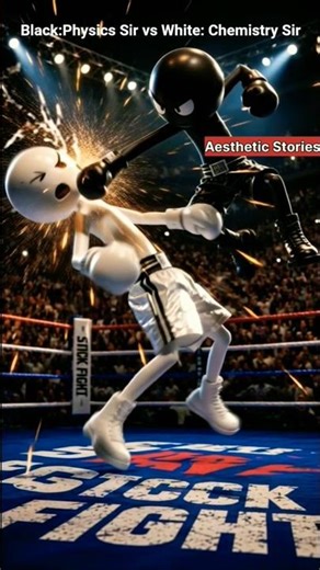 Black Stickman vs White Stickman Boxing Fight 🥊🔥 #short #aishorts