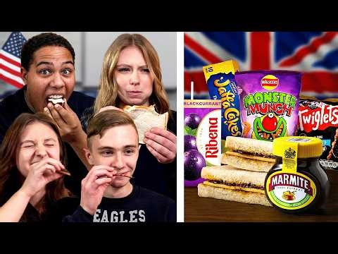 American Highschoolers try British Snacks!