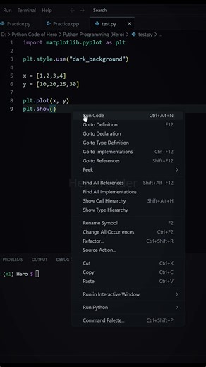 💻 “Turn your boring graph into hacker style 😎🔥” | Dark Theme Magic in Matplotlib | #Shorts