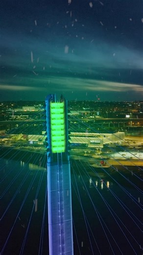 Yes, the holiday glow-up is official. ❤️💚 Red, green, and 3,000 feet of festive fun. | Visit Omaha