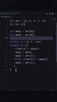 Find the Second Largest Element in an Array Using JavaScript | Easy Logic #shorts #javascript