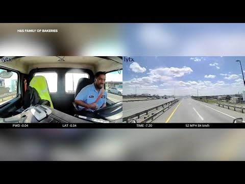 Dashcam video shows moment truck is hit by a plane's tire or falling debris