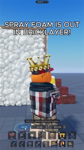 Update 5 is out! #bricklayer #roblox #game #brickbybrick