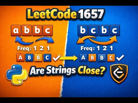 LeetCode 1657 Explained — Are Two Strings Close? (Python)