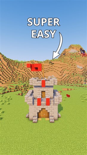 Minecraft Starter Castle Tutorial 🏰 Super Easy!