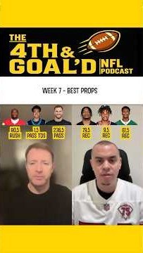 WEEK 7 BEST PROPS #nfl #football #viralvideo