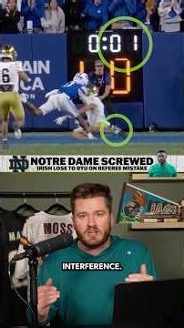 How does Notre Dame vs BYU end without a review? 🤯 #notredame #byu #collegefootball #byufootball