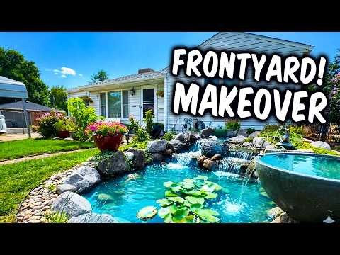 $45,000 Front Yard Pond Makeover (Pondless Conversion with Sphere & Bowl)