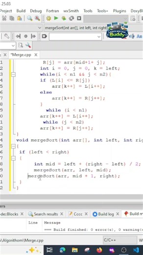 Merge Sort in C++ | Algorithm Design and Analysis | Divide and Conquer | #learnwithyourbuddy #merge