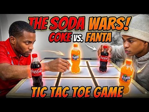 Ultimate Tic Tac Toe Game with Fanta and Coke