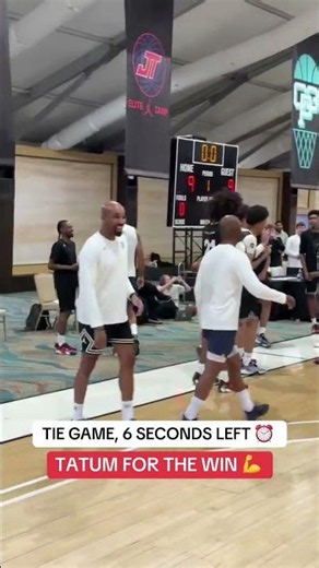 Jayson Tatum with the walk off winner against the high-schoolers at Elite Camp in Las Vegas! 🔥