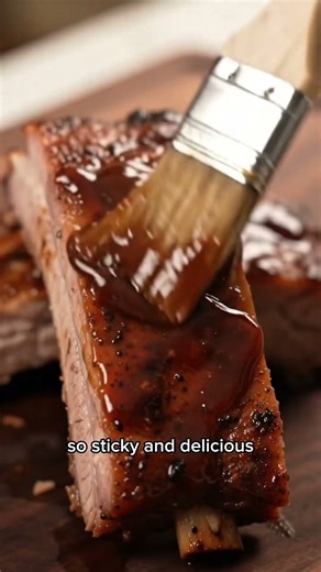 🔥 Slow Cooker Sticky BBQ Ribs 🍖Tender, juicy ribs coated in a thick, sweet and smoky BBQ glaze.