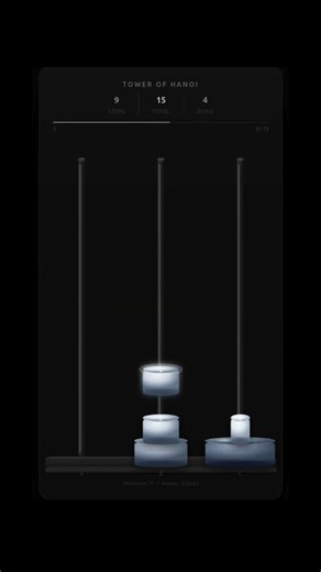 Can You Solve This Puzzle? (Tower of Hanoi) #coding #shorts @ilovealgorithms