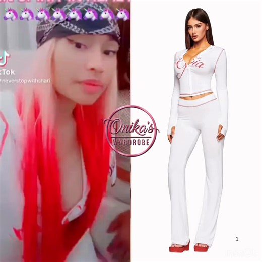 Pink Friday 2 World Tour, Washington D.C (2024)Nicki Minaj with Tiktoker Shari after DC Gag City stop wearing a white IAMGIA Blare Crop Hoodie featuring long sleeves, a full zip closure, and contrast red stitching ($119) #fashion #style #barbz #nickiminaj #iamgia #pinkfriday2tour