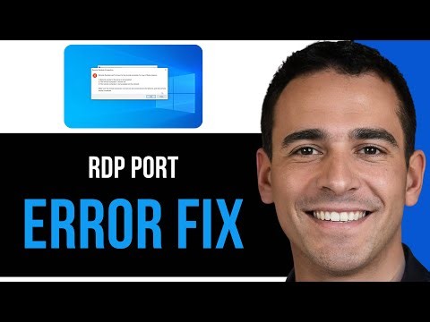 How To Fix Unable To Connect To The RDP Port Of The Specified computer Step By Step Tutorial