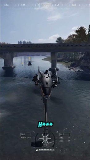 Wardogs helicopter double barrel roll under bridge ‪@Vibe-Copter‬