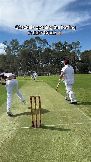 Checkers opening the batting in F Grade cricket