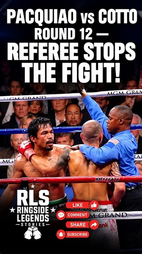 PACQUIAO vs COTTO | ROUND 12 — REFEREE STOPS THE FIGHT! #boxing #shorts #mannypacquiao #miguelcotto