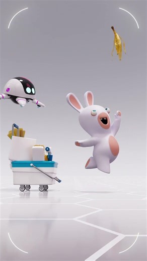 Rabbid Cleans Up the Mess… or Makes It Worse?! 🐰😂 #rabbids #rabbidsinvasion #short