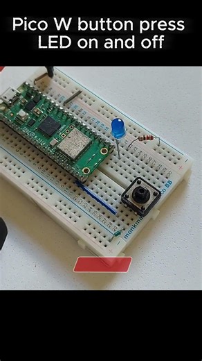 How to use Pico W push button to control an LED on & off