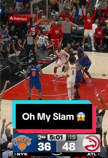 What a dunk for the Hawks 💥 #NBA #NBAPlayoffs #Basketball #AtlantaHawks #Dunk