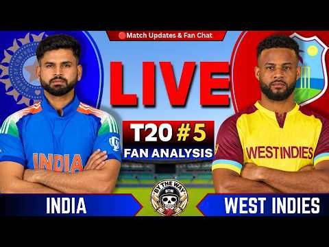 IND vs WI, 5th t20 Match | Live Cricket Match today | INDIA vs West Indies | Live Score & Commentary