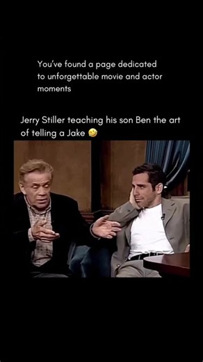 Jerry Stiller and Ben Stiller FUNNIEst moment 😂 #funnyreel #instagramfunnyreels #viralfunnyshorts