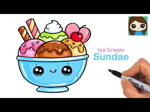 How to Draw an Ice Cream Sundae 🍨