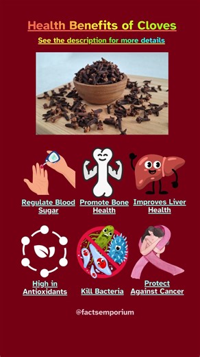 Health Benefits of Cloves | Contributes to Glycemic Stability and Immune Support #healthtip #health