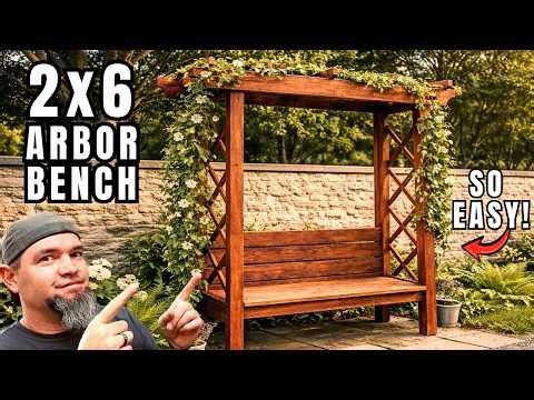 DIY Garden Arbor Bench That Sells | 2x6 Woodworking Build