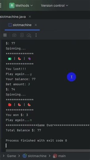Don't get the 💩| I built a Slot Machine in Java! 🎰💰 | Can you hit the Jackpot? #shortsfeed #shorts