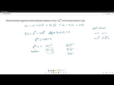Max and Min on a Closed Interval (1)