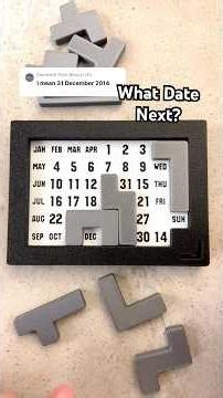 Solving the calendar puzzle for New Year’s Eve. ￼