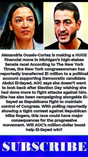 AOC Makes a MASSIVE $1 Million Move to Boost Abdul El-Sayed’s Senate Campaign!