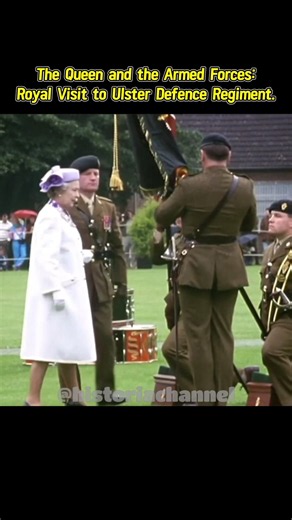 ​Queen Elizabeth II Presents New Colours to Ulster Defence Regiment in Lisburn.