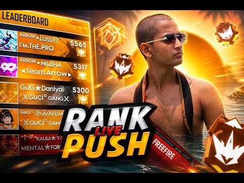Grandmaster Rank Push Live 🔥 | Intense Gameplay & Clutch Moments #freefire #rankpush #newseason