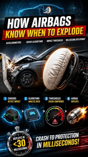 How Airbags Know When to Explode in Milliseconds! 🚗💥 | Airbag Technology Explained
