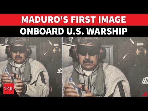 ON CAM: Maduro BLINDFOLDED Aboard US Warship IWO JIMA | Trump Posts 1st Photo On Way To New York