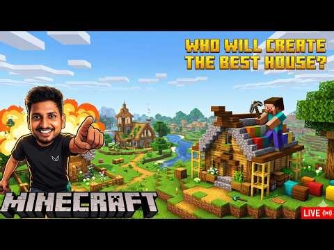 Epic MINECRAFT House Build BATTLE! 🏠 YOU Decide the Winner! (LIVE)