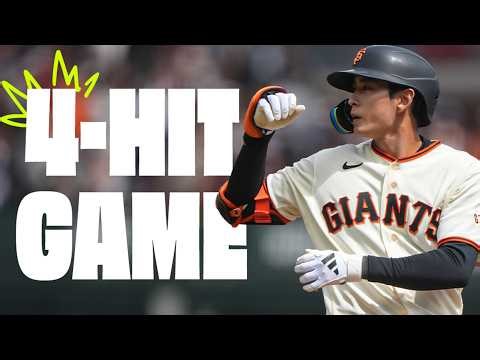 Jung Hoo Lee Delivers Amazing 4-Hit Performance vs Marlins | San Francisco Giants Highlights